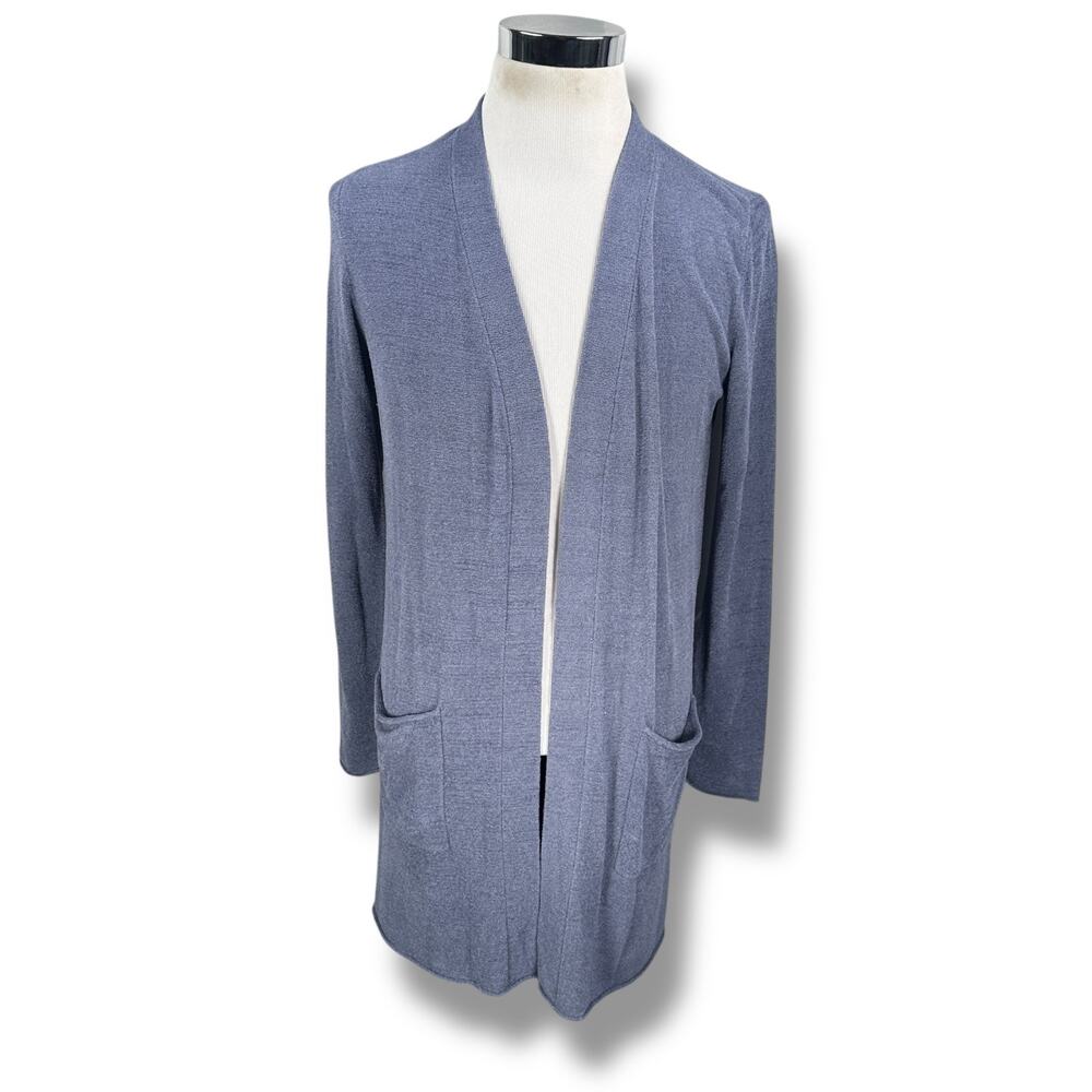 Barefoot Dreams Santa Monica Cardigan Longline‎ Blue Women’s Small Long Sleeve